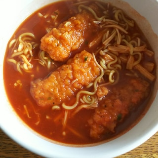 野菜ジュースで味噌ラーメン！